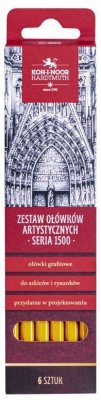 Zestaw ołówków artystycznych seria 1500 6szt. 150006, Koh-I-Noor