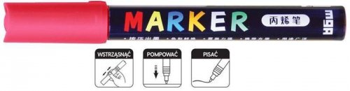 Marker akrylowy 1-2 mm, różana czerwień MG APL214-202, M&G