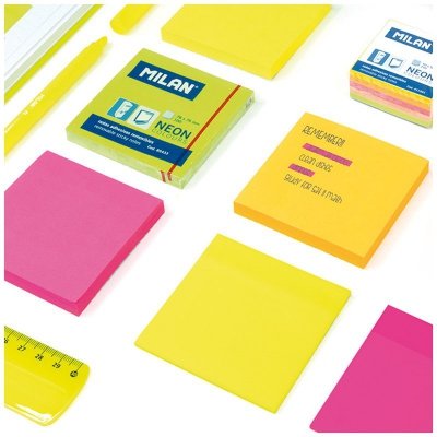 Notes s-prz.75x75 neon ziel., Milan