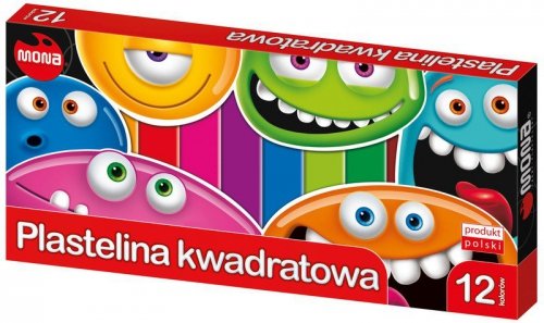 Plastelina 12-kol. kwadratowa, Mona