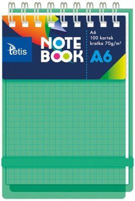 Kołonotatnik A6 100 ark. 70g PP zielony, Michalczyk i Prokop