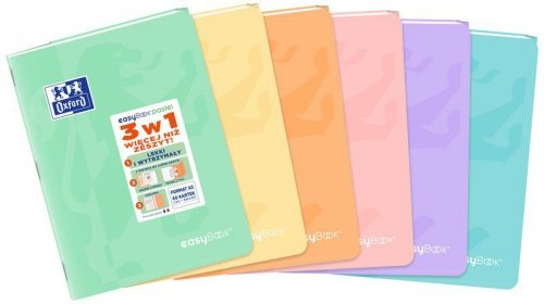 Zeszyt A5 60k 90g linia z marginesem Easybook Pastel, Oxford