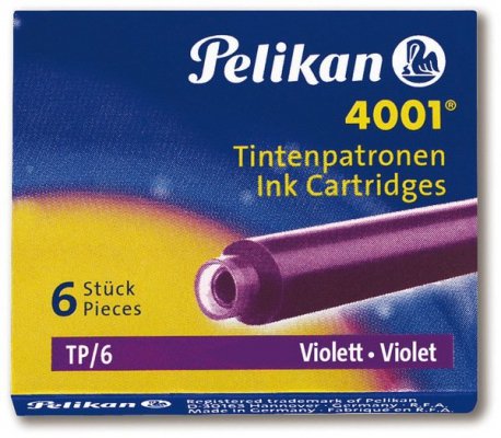Naboje atramentowe fioletowe 6 szt., Pelikan