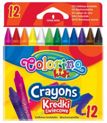 Kredki woskowe 12-kol.Colorino Patio