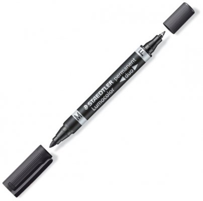 Marker permanentny Lumocolor Duo czarny
