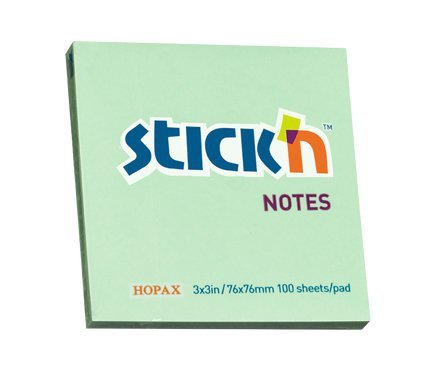 Notes samoprzylepny 76 x 76 mm ziel-past. 159056, Stick`n