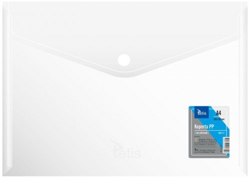 Koperta PP na zatrzask A4 transparentna BT611-T, Tetis