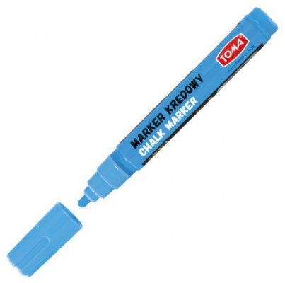 Marker kredowy do czarnych tablic końc. 4.5 mm nieb. 292-12, Toma