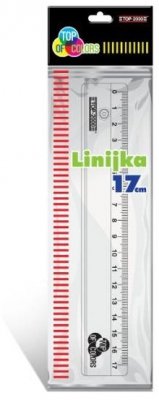 Linijka 17 cm przezroczysta, Top-2000