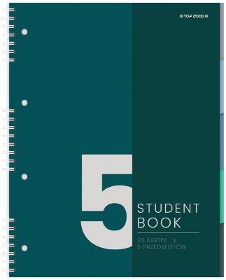 Kołonotes A5 100k 70g kratka Student Book 5P, Top-2000