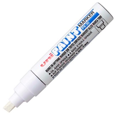 Marker olejny biały B, Uni ścięta-końc. 4/8,5mm
