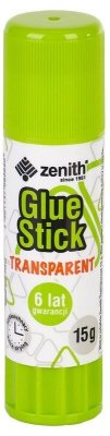 Klej w sztyfcie 15g transparentny, Zenith