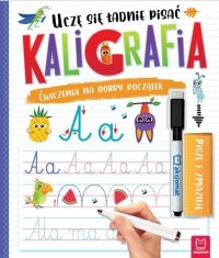 Kaligrafia. Uczę się ładnie pisać. Piszę i zmazuję 