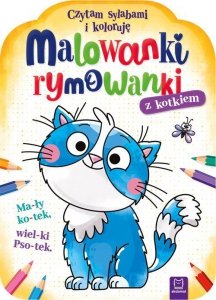 Malowanki rymowanki z kotkiem Czytam sylabami i koloruję