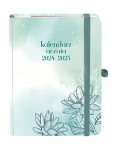 Kalendarz Ucznia 2024/2025 B6 TNS kwiat seledynowa