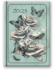 Kalendarz 2025 B6 dzienny soft Motyle