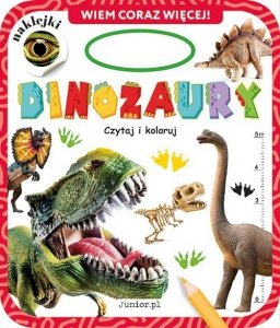 Dinozaury Wiem coraz więcej Czytaj i koloruj
