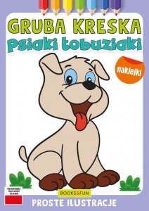 Psiaki łobuziaki z naklejkami gruba kreska