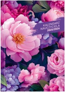 Kalendarz nauczyciela 25/26 B5T PCV bezbarwny KWIATY