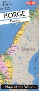 Puzzle Mapa Norwegii 1000
