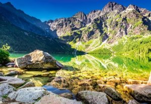 Puzzle 1500 Sunrise at Morskie Oko, Tatras, Poland