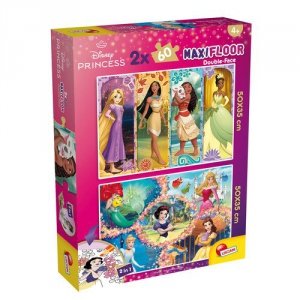 Puzzle 2x60 Księżniczki MaxiFloor Double-Face