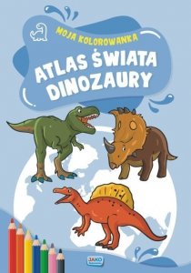 Atlas Świata Dinozaury kolorowanka 2 sztuki