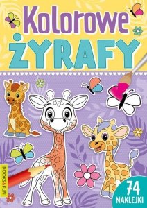 Kolorowe żyrafy