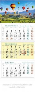 Kalendarz 2024 KT7 Balony trójdzielny