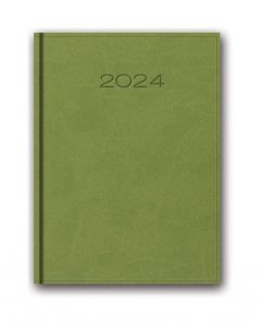 Kalendarz 2024 A5 książkowy jasnozielony