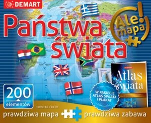 Puzzle Państwa świata + atlas