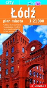 Łódź. Plan miasta 1:21 0000. Plastik