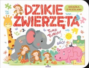 Książka edukacyjna z puzzlami. Dzikie zwierzęta. Wydawnictwo Arystoteles