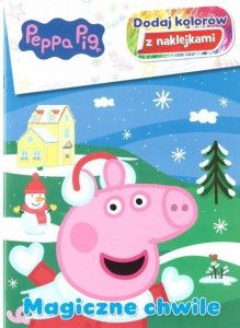 Peppa Pig. Dodaj kolorów z naklejkami. Magiczne chwile