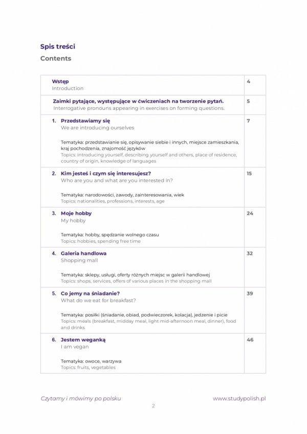 Czytamy i mówimy po polsku (teksty + ćwiczenia; A0/A1) E-BOOK PDF