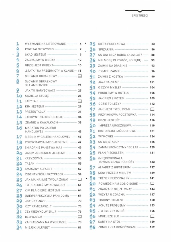 68 pomysłów na lekcje polskiego - spis treści