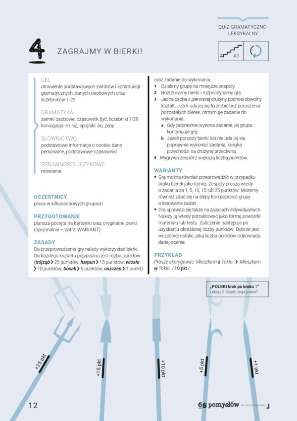 68 pomysłów na lekcje polskiego - przykładowa strona