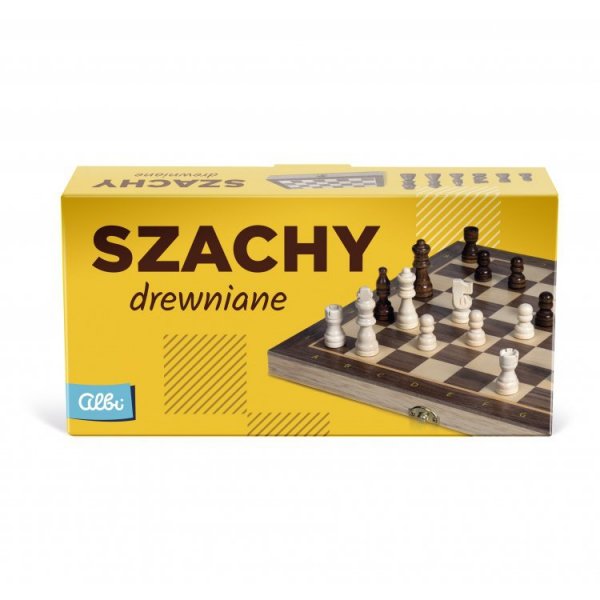 Szachy drewniane. Wydawnictwo Albi