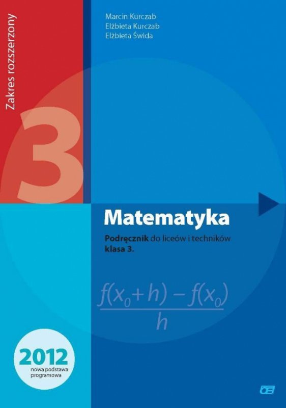 Matematyka LO 3 Podręcznik Zakres rozszerzony OOP