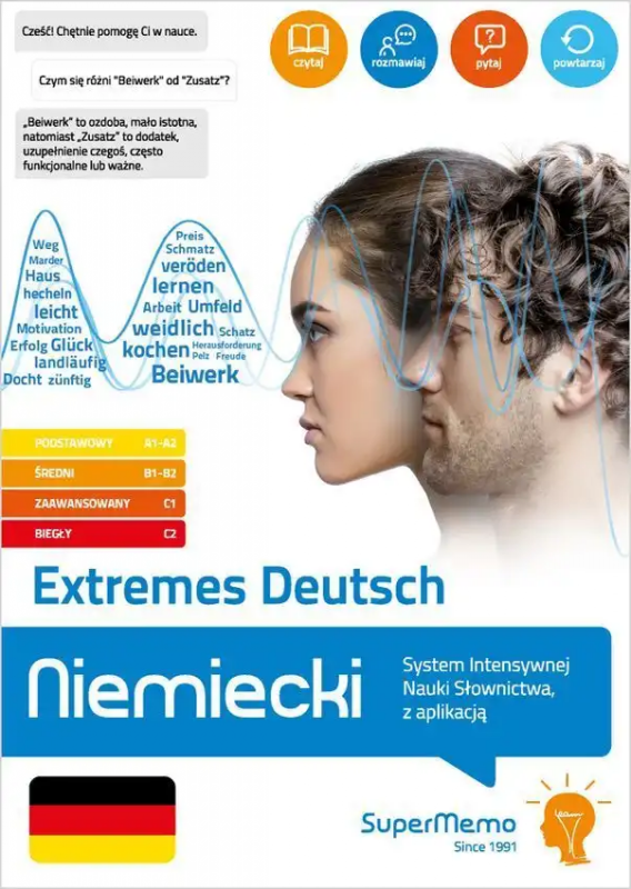 Extremes Deutsch. Niemiecki. System Intensywnej Nauki Słownictwa SINS A1 - C2, z aplikacją