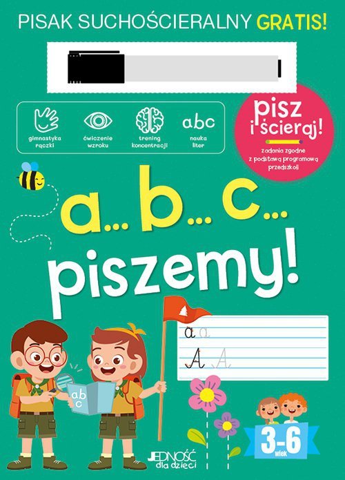 A... B... C... piszemy! Książka z pisakiem suchościeralnym