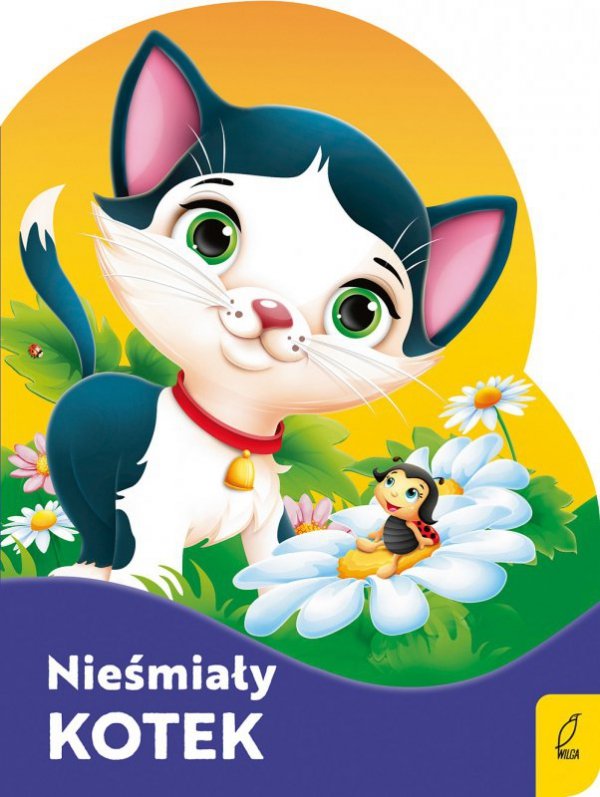 Nieśmiały kotek. Wykrojnik. Wydawnictwo Wilga