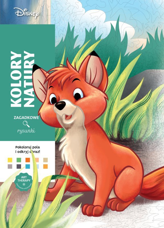 Kolory natury. Kolorowanka antystresowa Disney. Zagadkowe rysunki