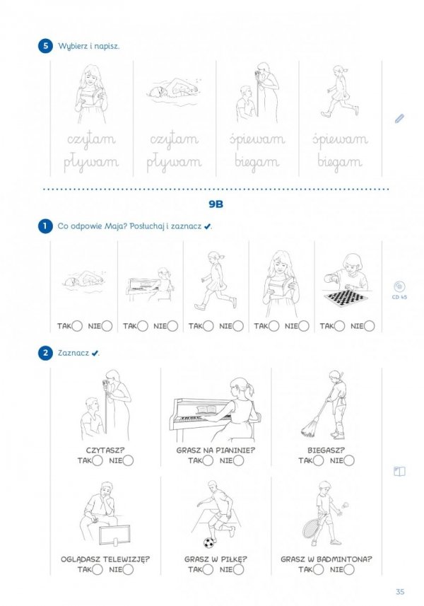 Po polsku? Tak! Zeszyt ćwiczeń część 1 dla dla dzieci uczących się języka polskiego jako drugiego z płytą CD