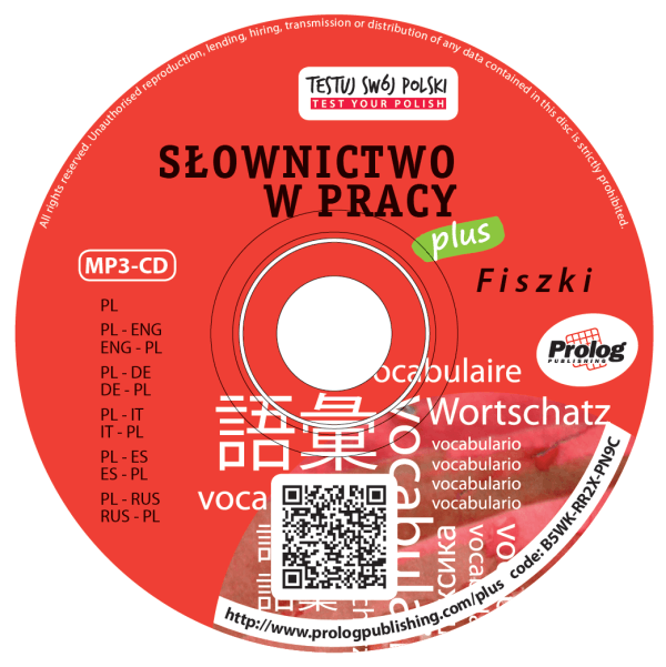 Fiszki / audiofiszki. Testuj Swój Polski. Słownictwo w pracy