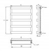 Grzejnik łazienkowy DIAMOND GR4 540x970, kolor: czarny