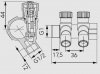 Rozdzielacz Ferro 1''x ½ 2-drogowy