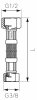 Ferro wąż w oplocie  1/2”×3/8” n-n 30cm