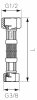 Ferro wąż w oplocie  1/2”×3/8” n-n 40cm