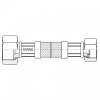 Ferro wąż w oplocie  1/2”×3/8” n-n 40cm